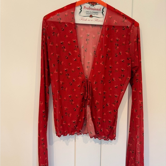 RESA Aliyah Mesh Top in Cayenne - Picture 2 of 4